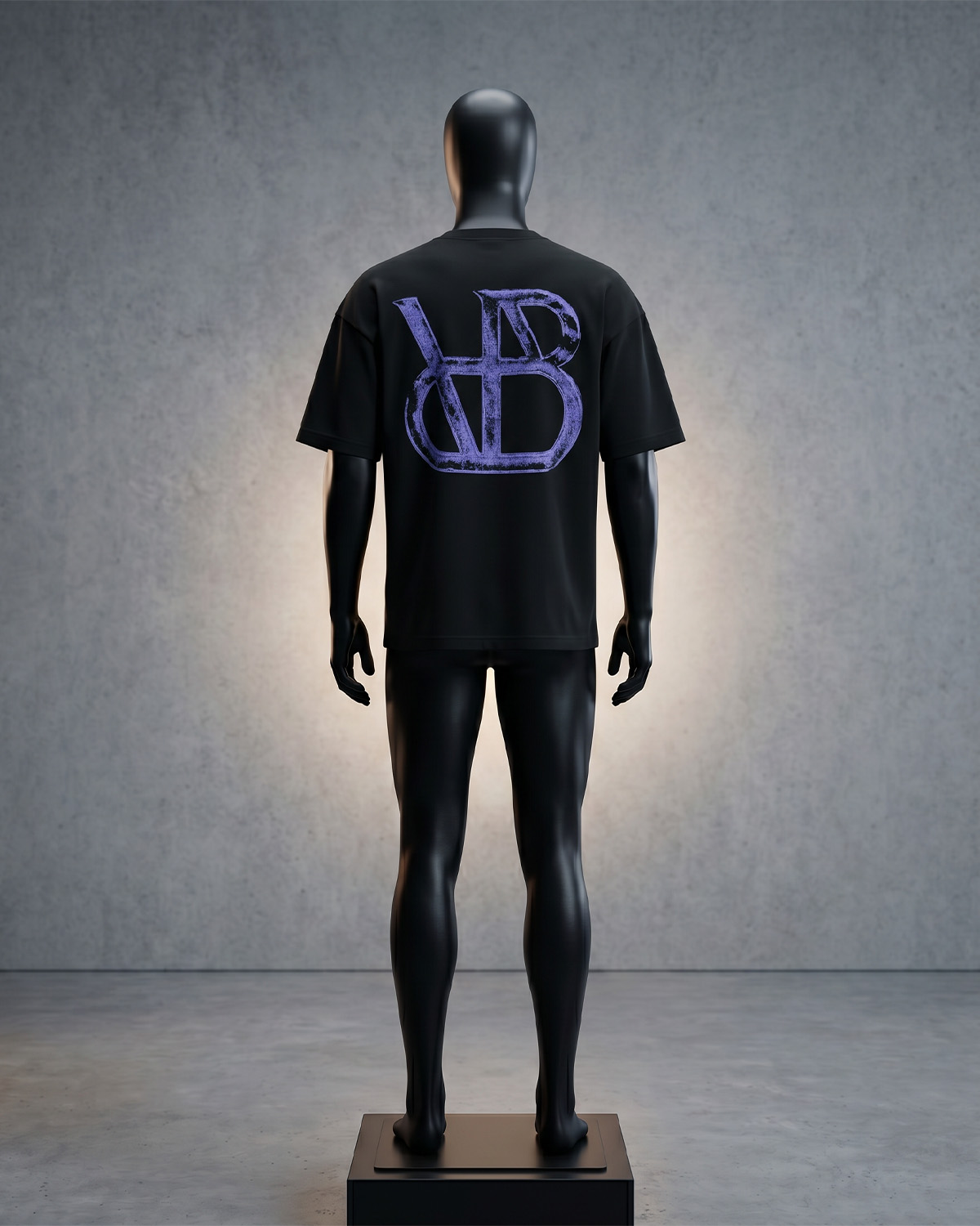Beïrren Purple Monogram T-Shirt (Black)